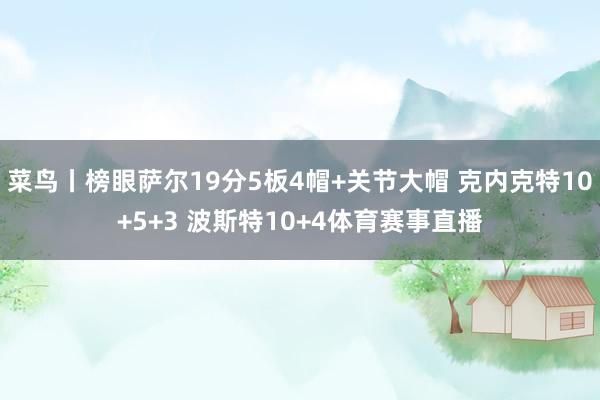 菜鸟丨榜眼萨尔19分5板4帽+关节大帽 克内克特10+5+3 波斯特10+4体育赛事直播
