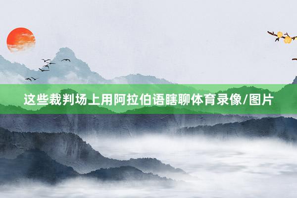 这些裁判场上用阿拉伯语瞎聊体育录像/图片