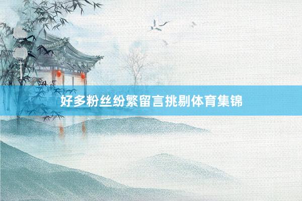 好多粉丝纷繁留言挑剔体育集锦