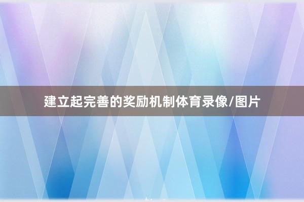 建立起完善的奖励机制体育录像/图片