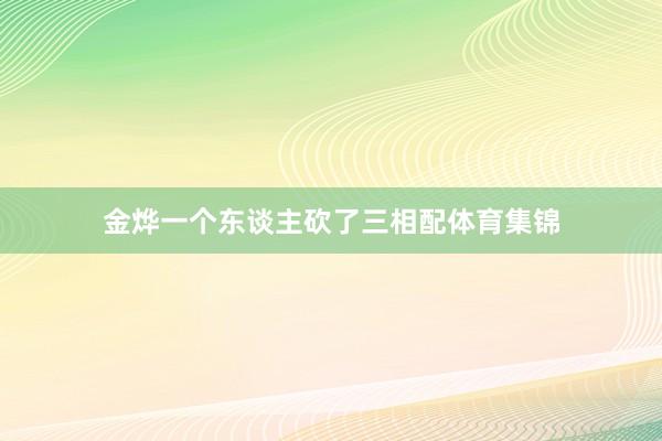 金烨一个东谈主砍了三相配体育集锦