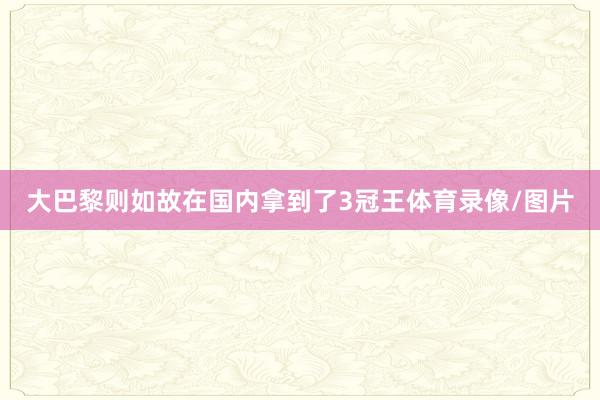 大巴黎则如故在国内拿到了3冠王体育录像/图片