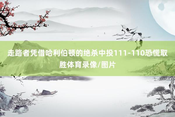 走路者凭借哈利伯顿的绝杀中投111-110恐慌取胜体育录像/图片