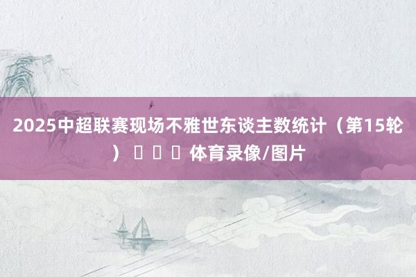 2025中超联赛现场不雅世东谈主数统计（第15轮） ​​​体育录像/图片