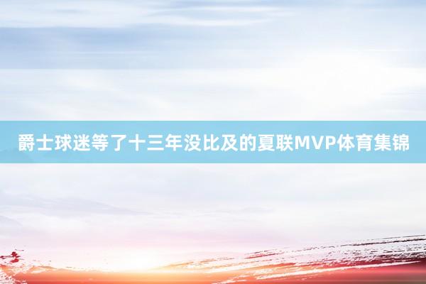 爵士球迷等了十三年没比及的夏联MVP体育集锦