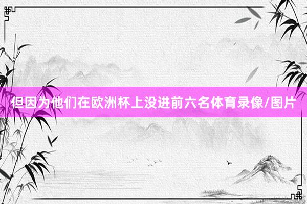 但因为他们在欧洲杯上没进前六名体育录像/图片