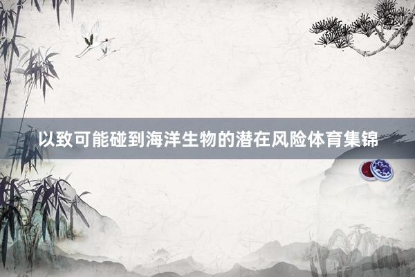 以致可能碰到海洋生物的潜在风险体育集锦