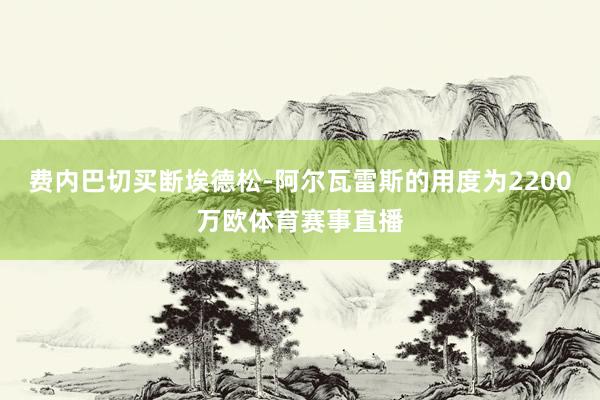 费内巴切买断埃德松-阿尔瓦雷斯的用度为2200万欧体育赛事直播