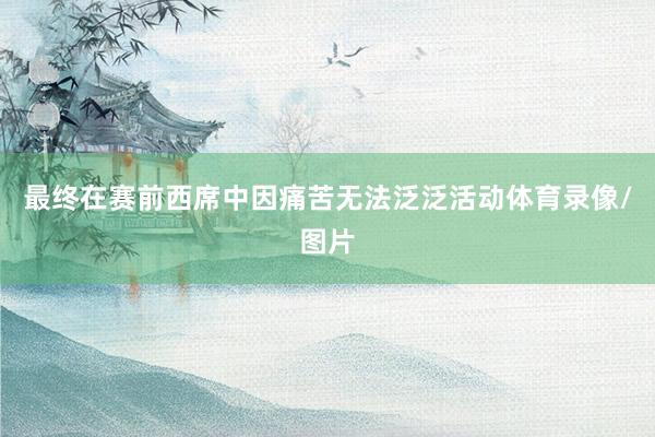 最终在赛前西席中因痛苦无法泛泛活动体育录像/图片