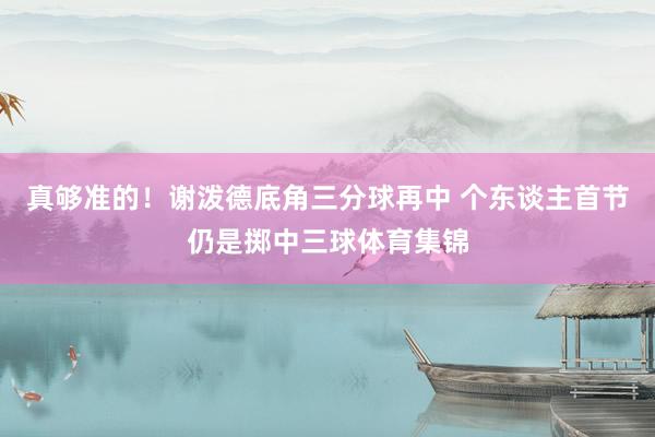 真够准的！谢泼德底角三分球再中 个东谈主首节仍是掷中三球体育集锦