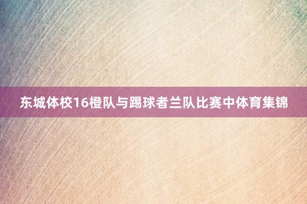 东城体校16橙队与踢球者兰队比赛中体育集锦