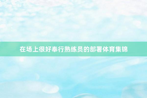 在场上很好奉行熟练员的部署体育集锦