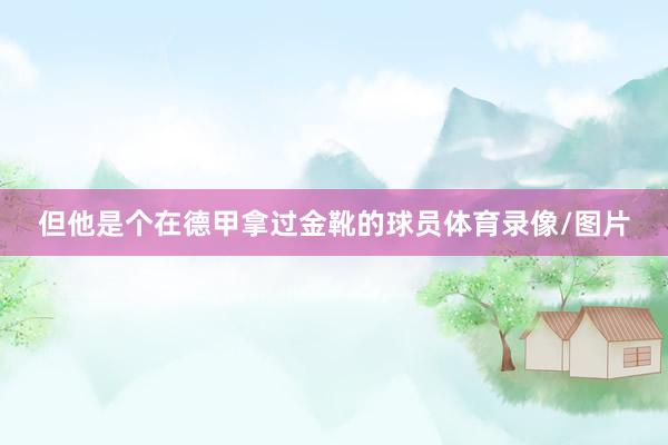 但他是个在德甲拿过金靴的球员体育录像/图片