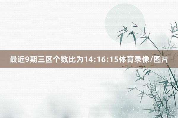最近9期三区个数比为14:16:15体育录像/图片